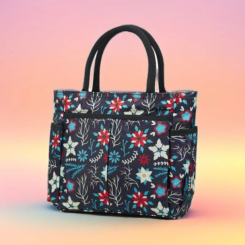 Multi-Pocket Candy Print Tote Bag Brehn