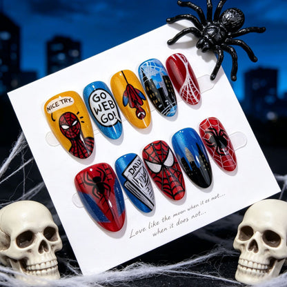 Comic-inspirierte Press-On Nagelkunst Set