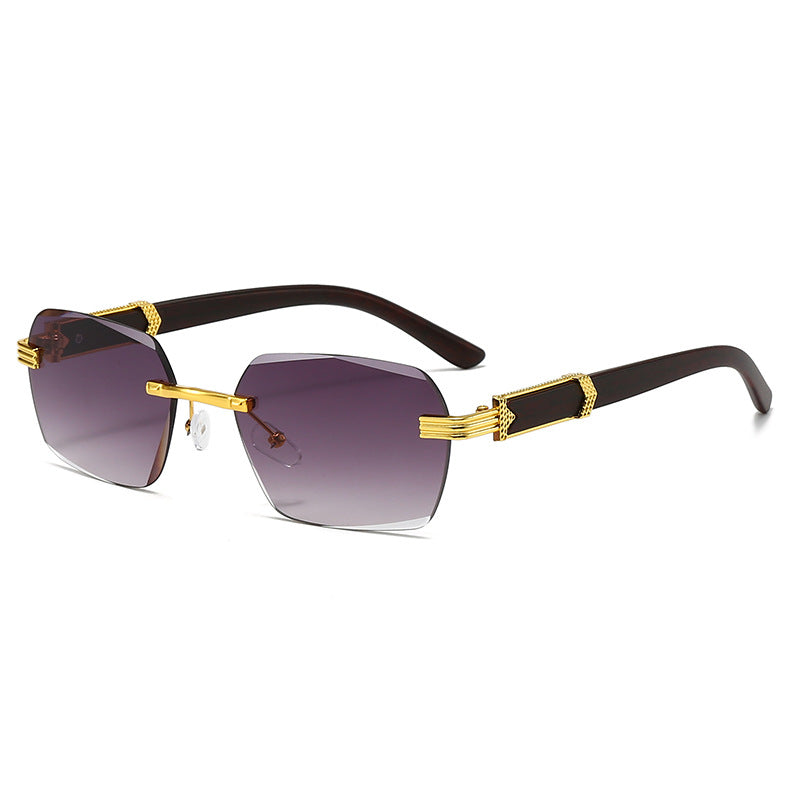 Damen modische quadratische Sonnenbrille mit goldenen Akzenten Brehn