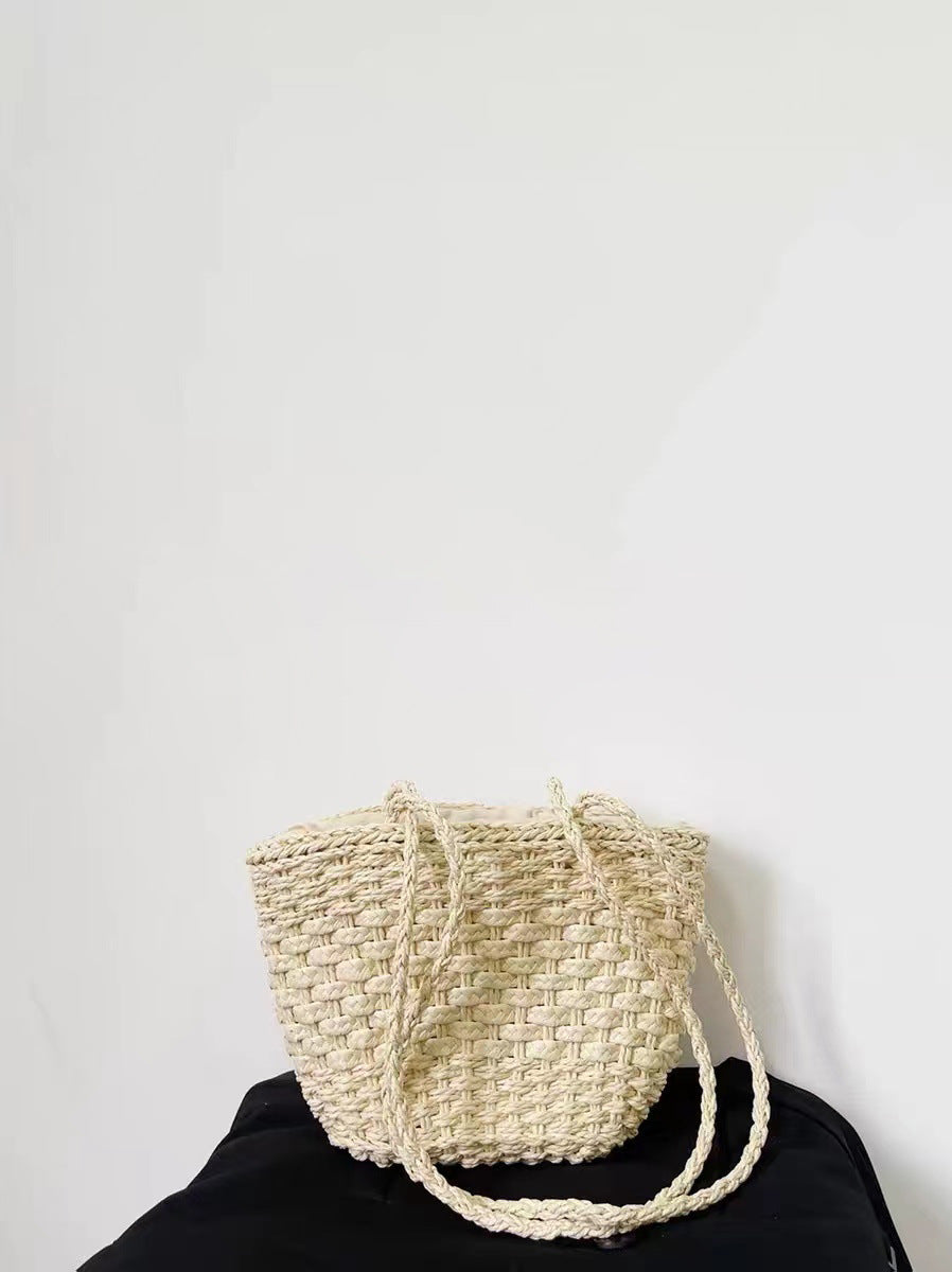Damen Handgefertigte natürliche Basttasche Brehn