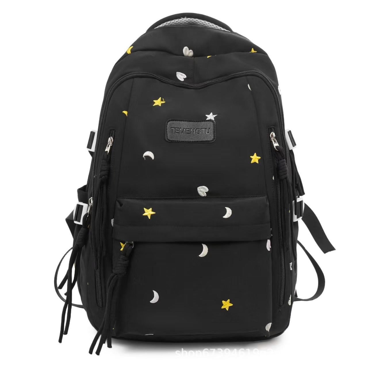 Multi-Taschen Bestickter Rucksack Brehn