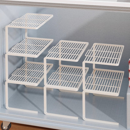 Kompakter dreistufiger slatted Metall Theken-Pantry-Organizer