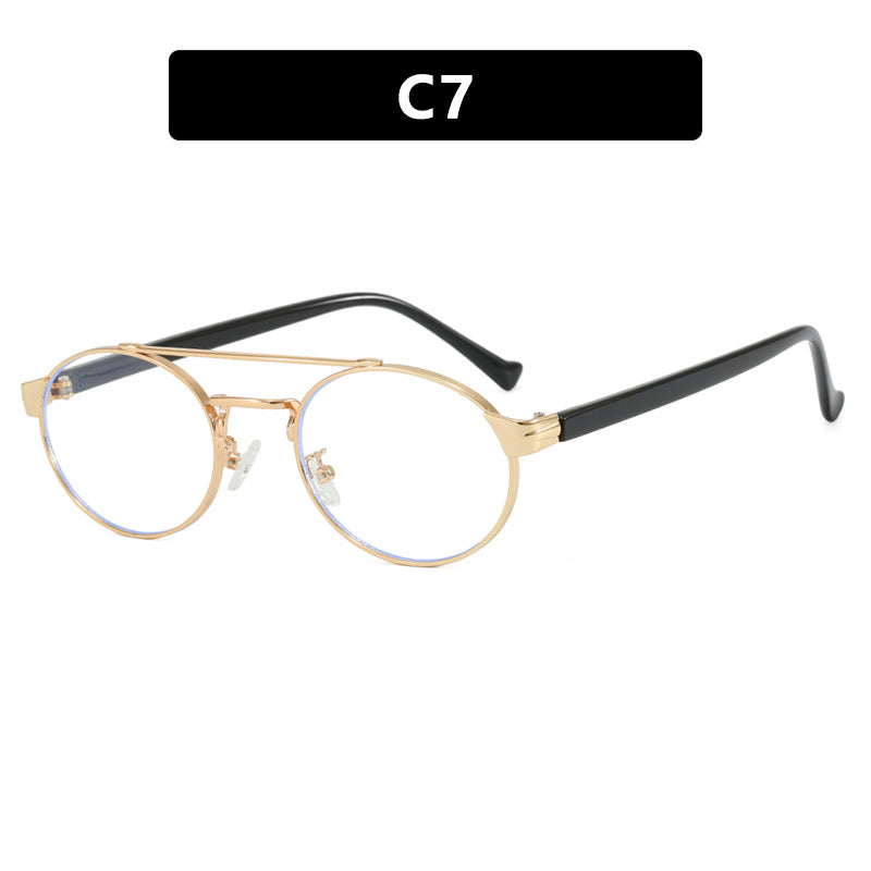 Damen modische Sonnenbrille im stilvollen runden Design mit goldenen Akzenten Brehn