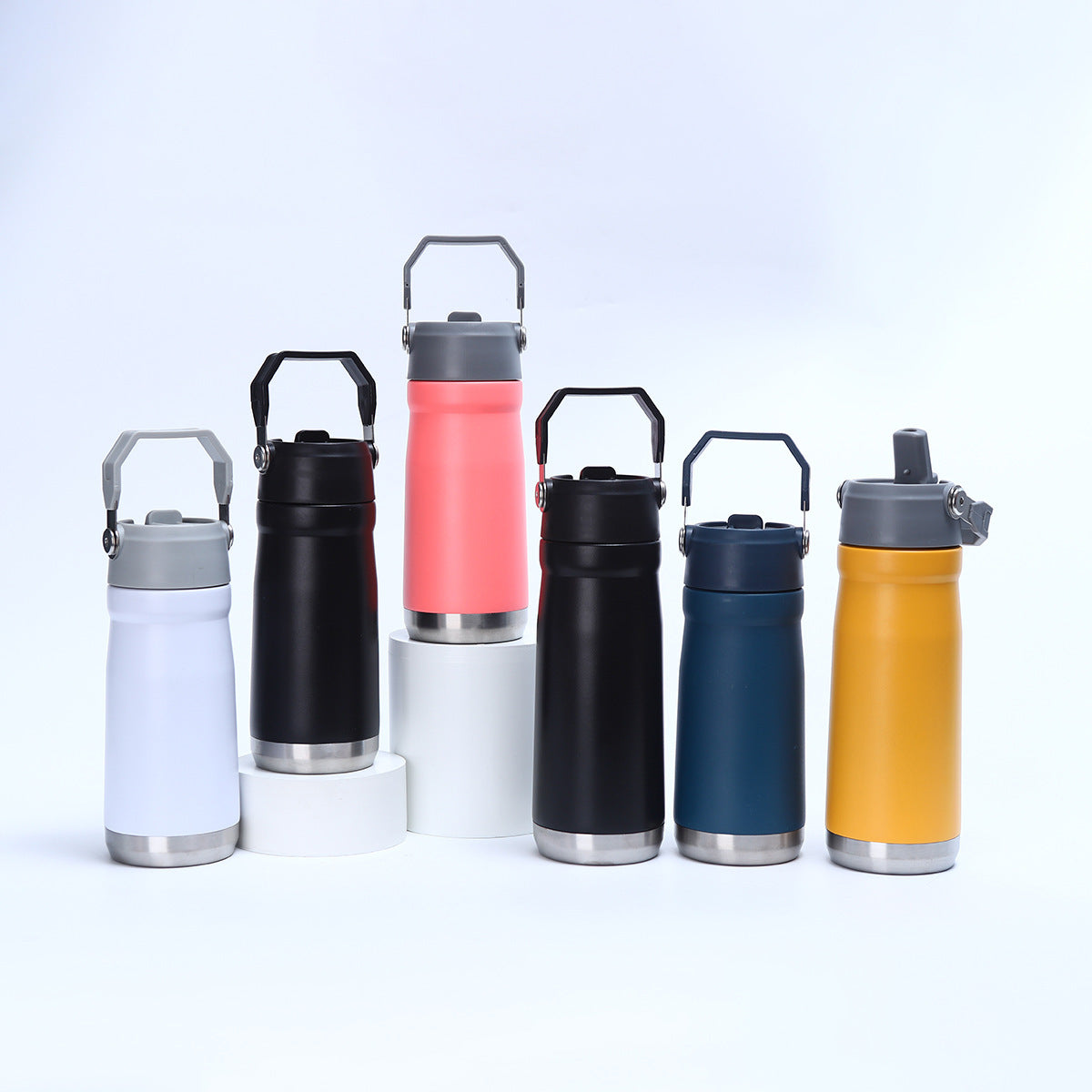 Damen Praktische Isoliertrinkflasche mit klappbarem Tragegriff Brehn