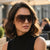Damen visierartige Sonnenbrille mit elegantem Metallgestell Brehn