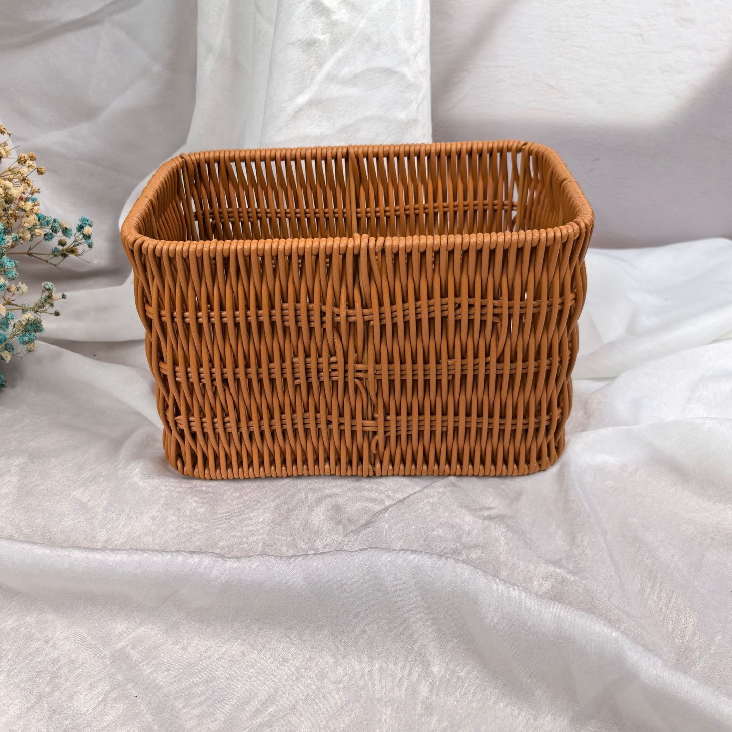 Damen modischer Rattan-Behälter mit Perlenhenkel Brehn