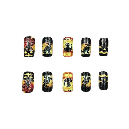 Halloween-Themen Press-On Nagelkunst Brehn