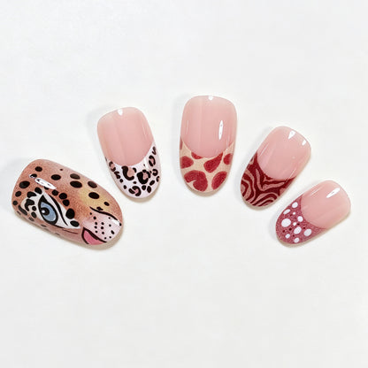Safari Tier Thema Nagelkunst Set Brehn
