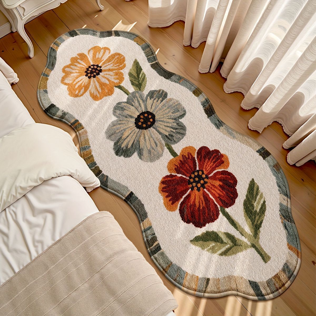 Stylischer floral gemusterter Teppich