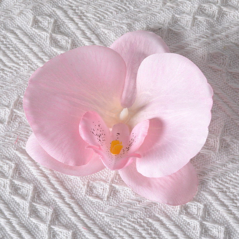 Elegante Stoff Orchideen Haarklammer