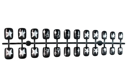 Kunstnagelset mit elegantem Sternen-Design Brehn