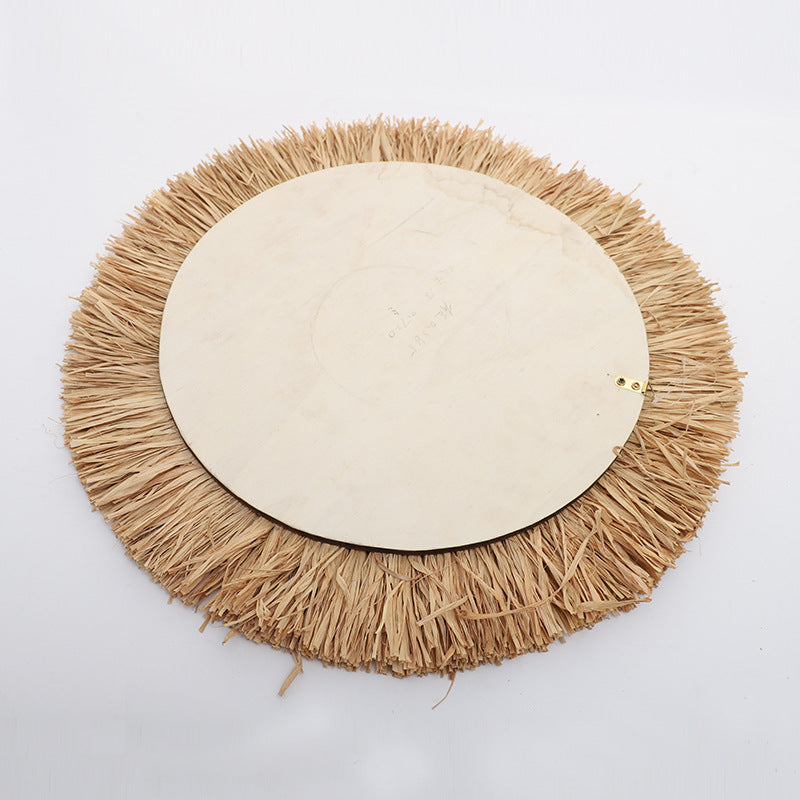 Dekorativer Wandspiegel mit Natürlichem Rattanrahmen Brehn