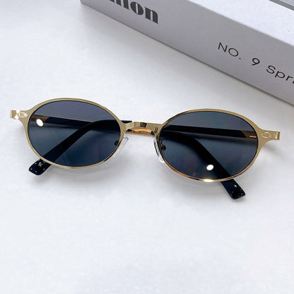 Modische Runde Sonnenbrille mit Elegantem Goldenen Rahmen Brehn