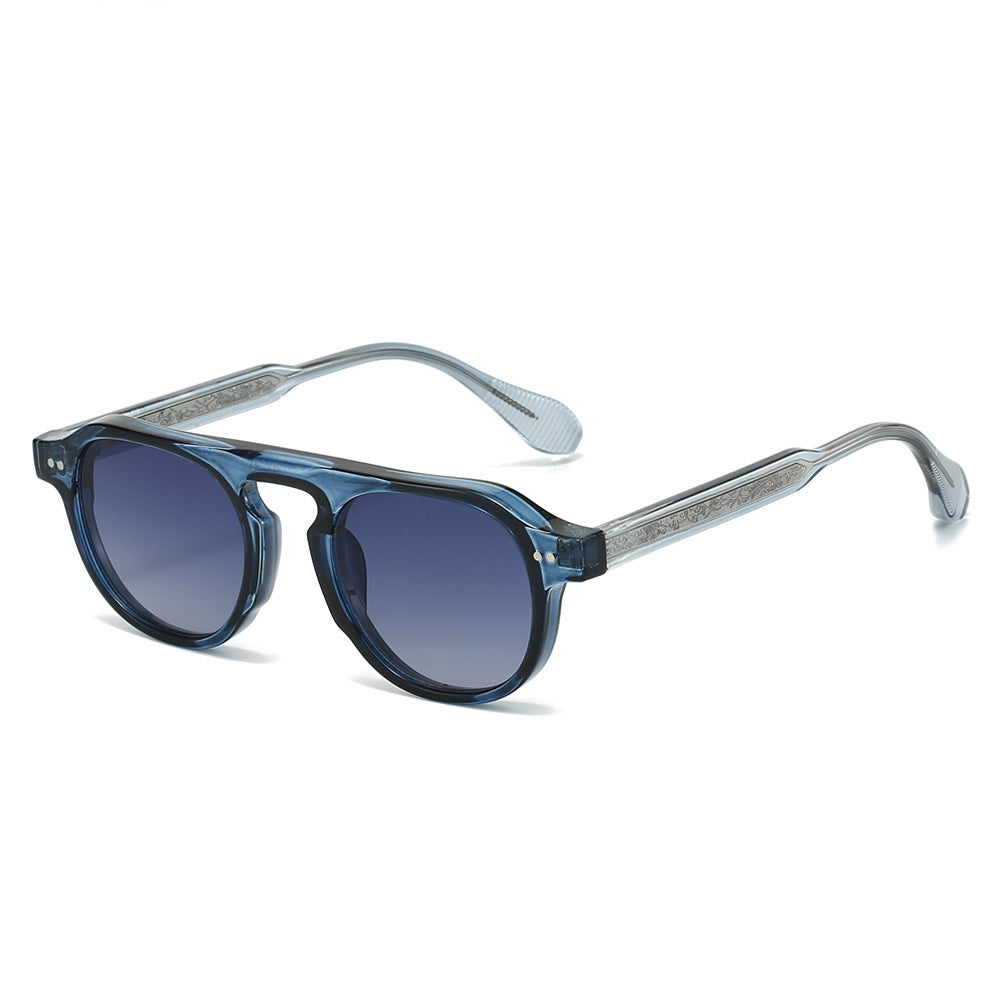 Retro-inspirierte übergroße runde Sonnenbrille Brehn