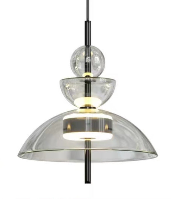 Moderne Glaskuppel Pendelleuchte