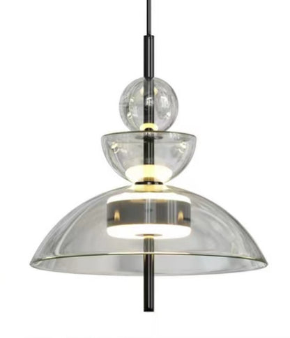 Moderne Glaskuppel Pendelleuchte