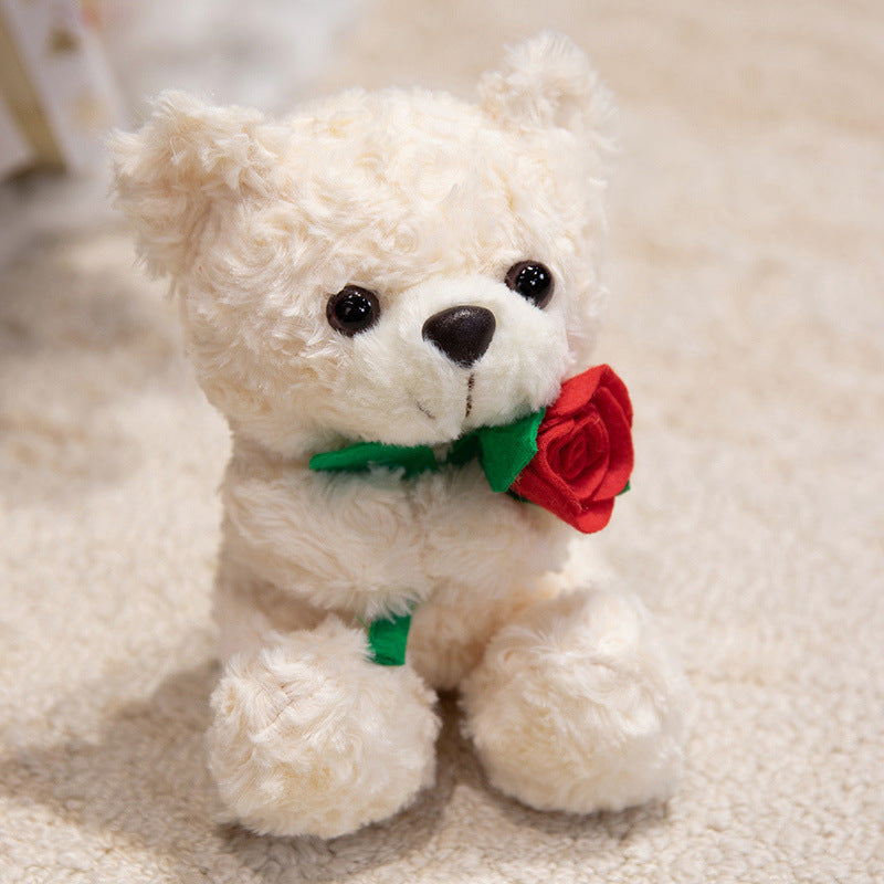Plüsch Weihnachts-Teddy mit Santa-Hut und Strickschal Feiertags-Huggable Stofftier Brehn