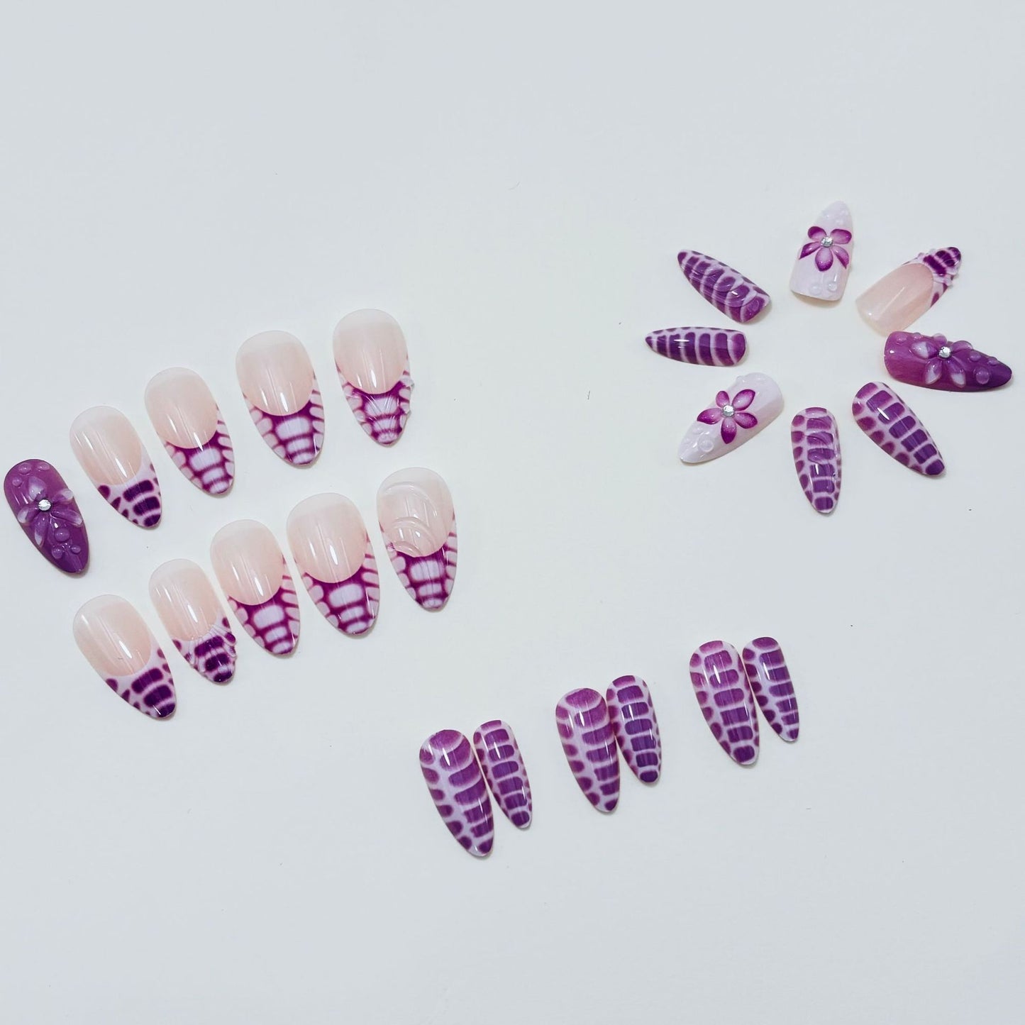 Premium Floral Press-On Nails Brehn