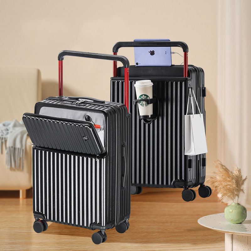 Unisex-Multi-Compartment-Rollende Hartschalenkoffer mit integriertem Ladeanschluss Brehn