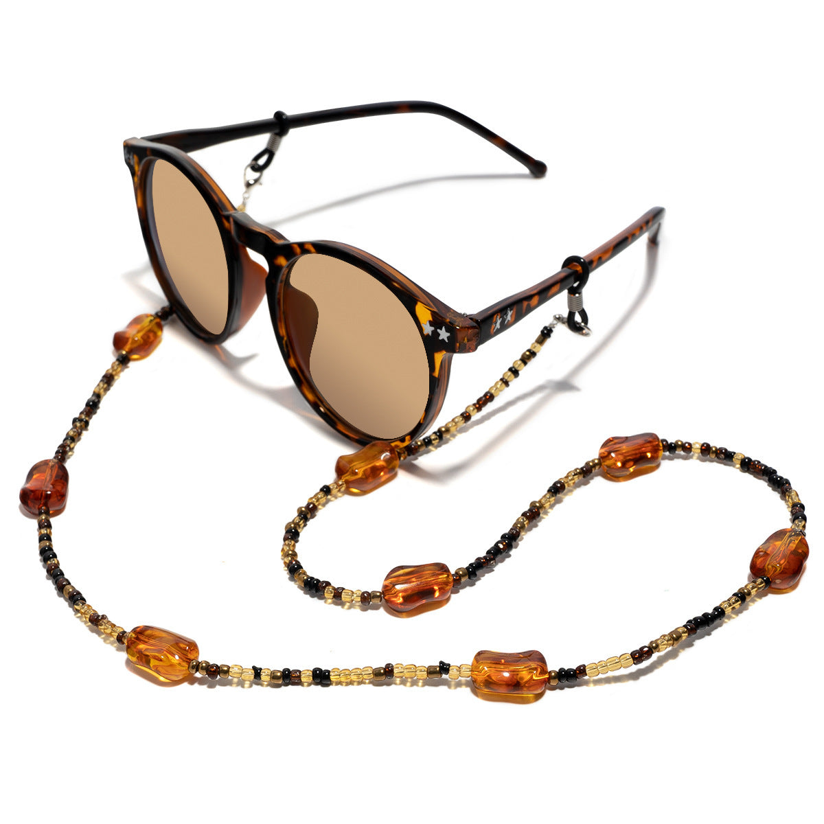 Elegante handgefertigte Perlenbrille Kette Brehn