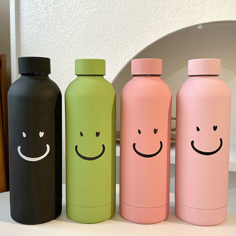 Damen Isolierflasche mit fröhlichem Smileys-Motiv Brehn