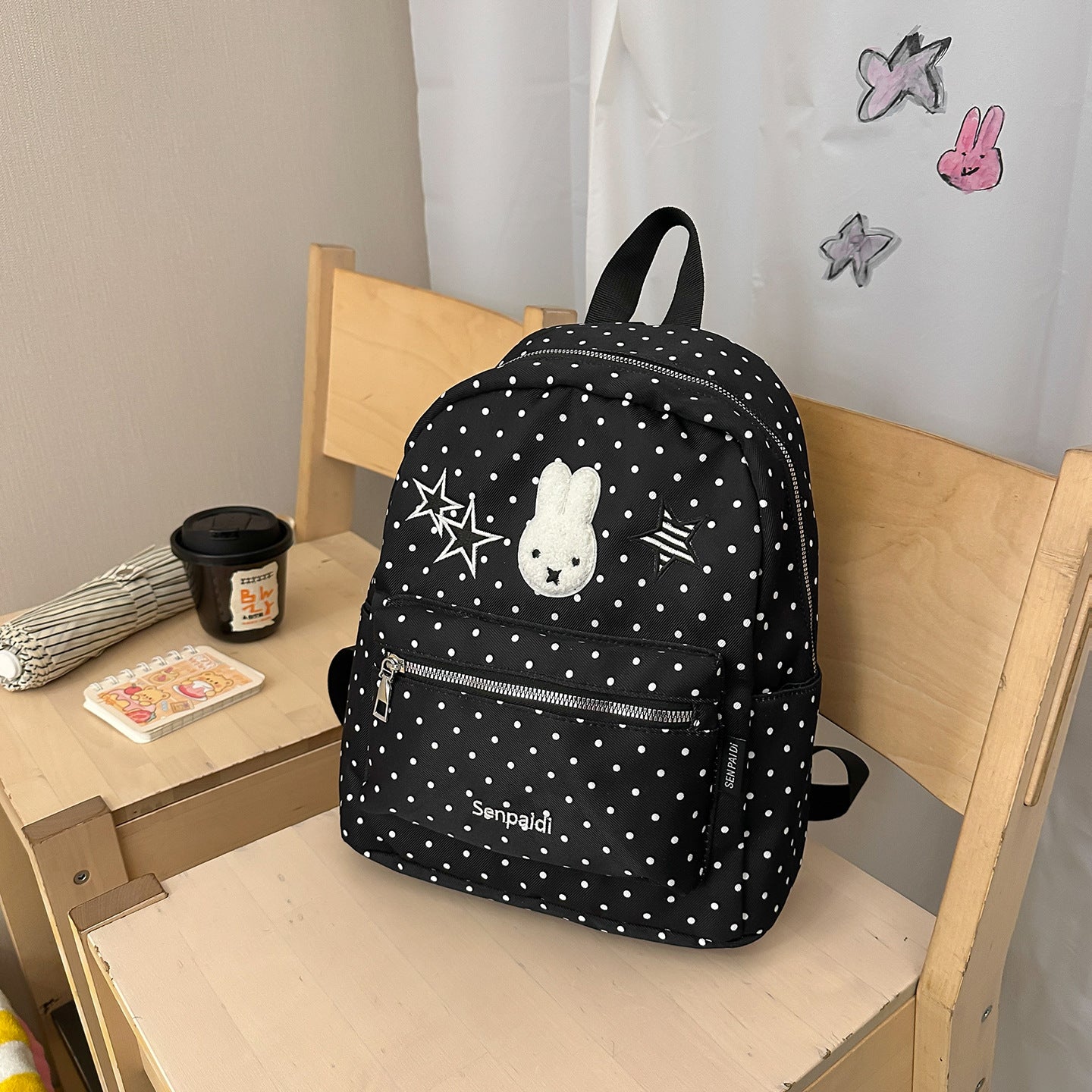 Spaß Polka-Dots Charakter Rucksack