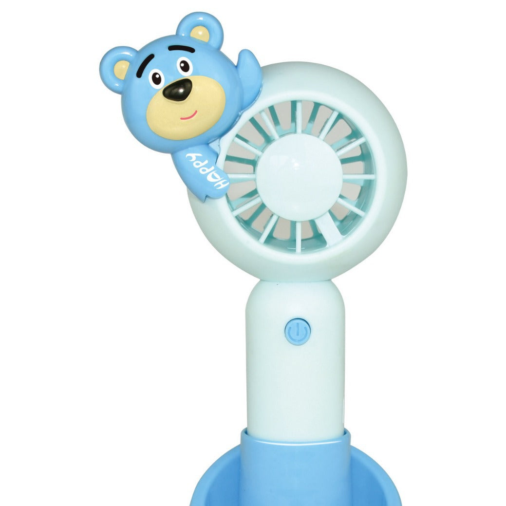 Unisex Tragbarer Handventilator mit Tiermotiv und LED-Lichtfunktion Brehn