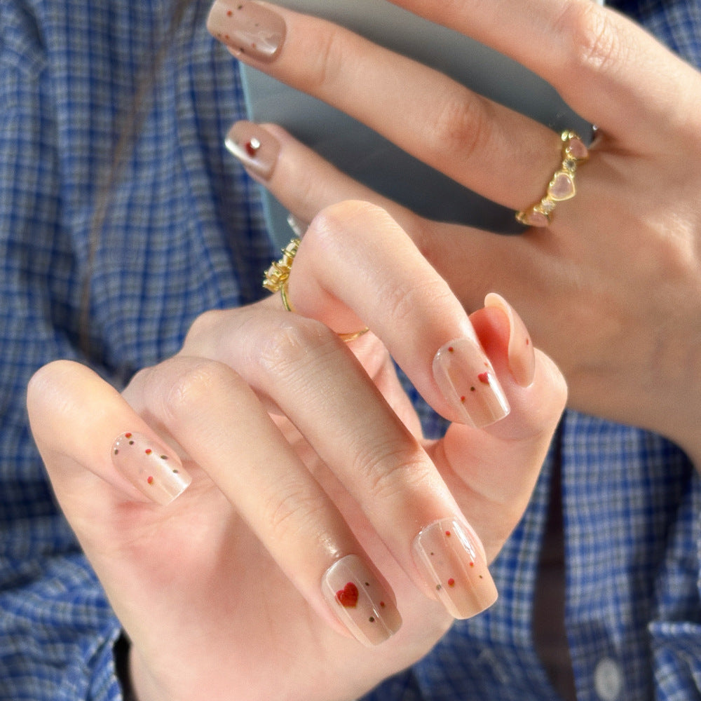 Künstlerisches Press-On-Nagelset mit einzigartigem Leoparden-Design Brehn