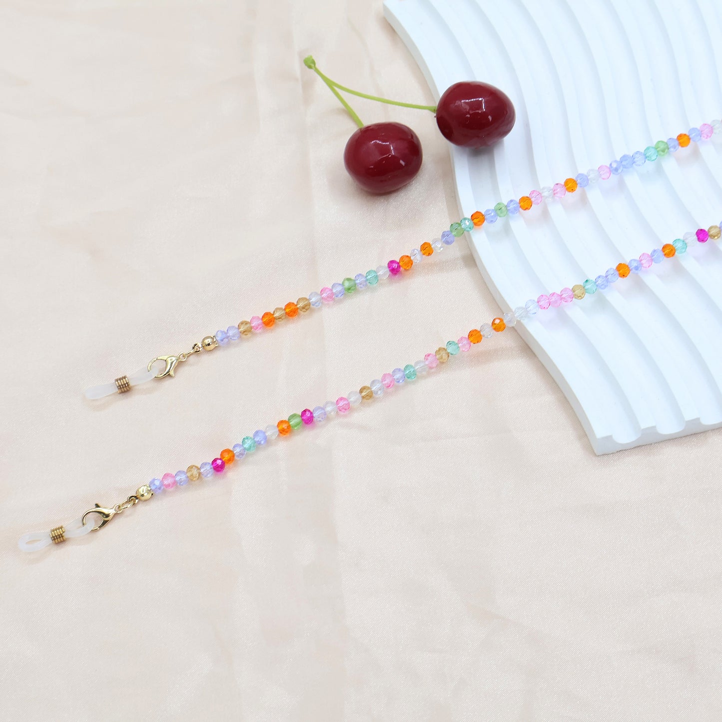 Farbenfrohe Perlen Brillenhalter Kette Brehn