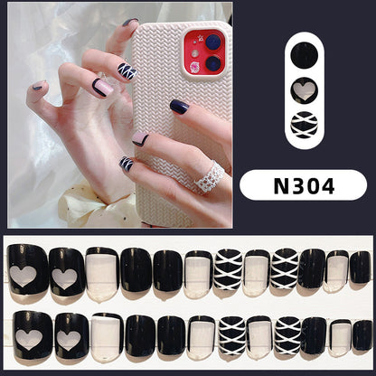 Blumenmuster Press-On Nagelset