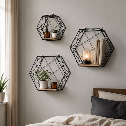 Geometrischer Drahtregal-Organizer