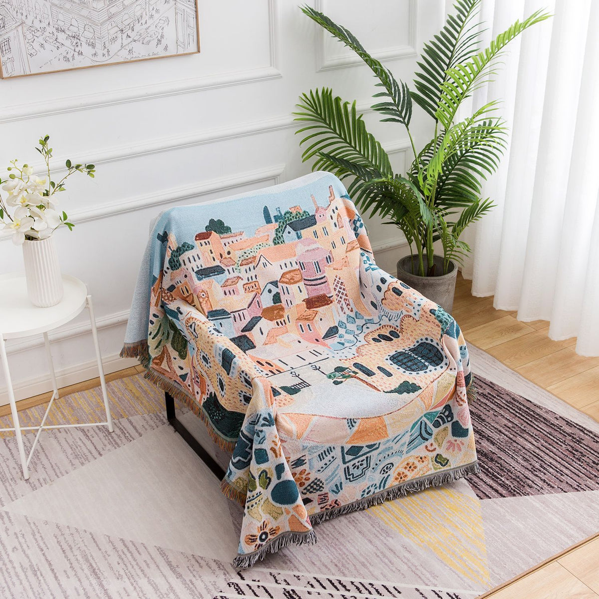 Dekorative Landschaft Woven Throw Decke
