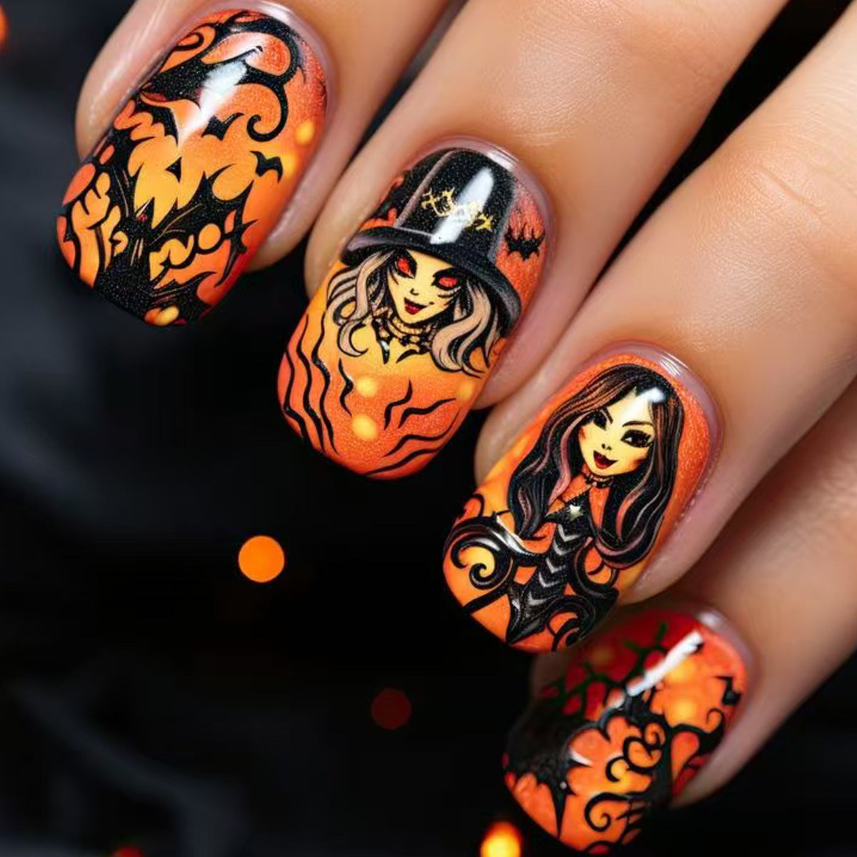 Kreative Kunstnägel Im Halloween-Stil Brehn