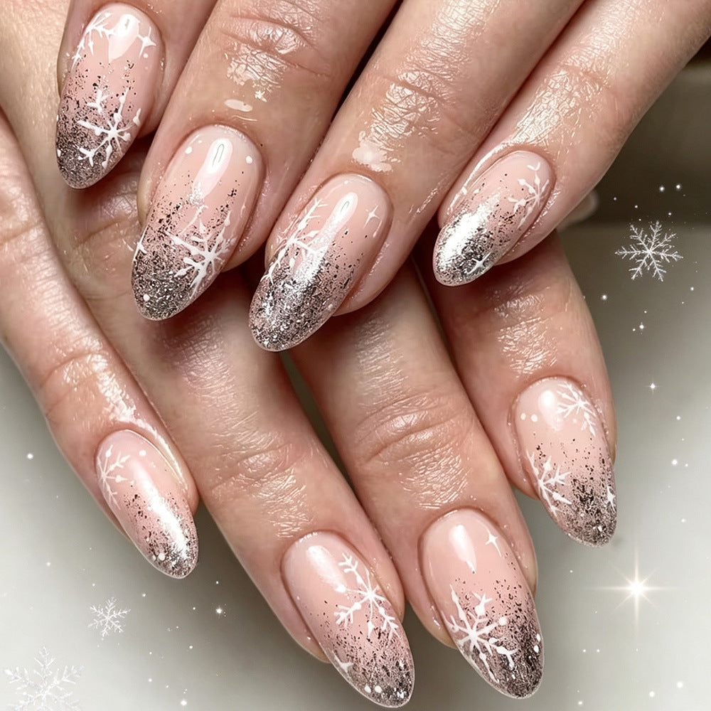 Schneeflocken Glitter Gel Nagelkunst Brehn