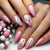 Kunstnagelset mit floralen 3D-Verzierungen Brehn