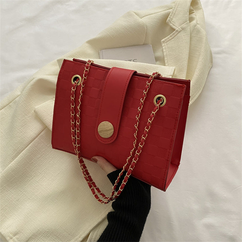 Texturierte Kunstleder-Handtasche
