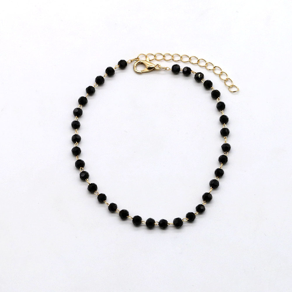 Schwarzes Perlenarmband Brehn