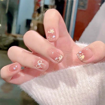 Nail Art Set mit elegantem Ombre und Kristallverzierungen Brehn