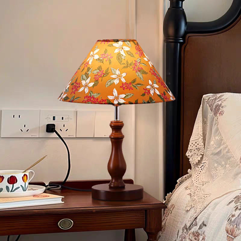 Florales Muster Nachttischlampe