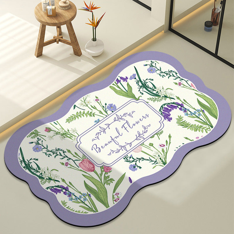 Botanisch inspirierter motivierender Teppich