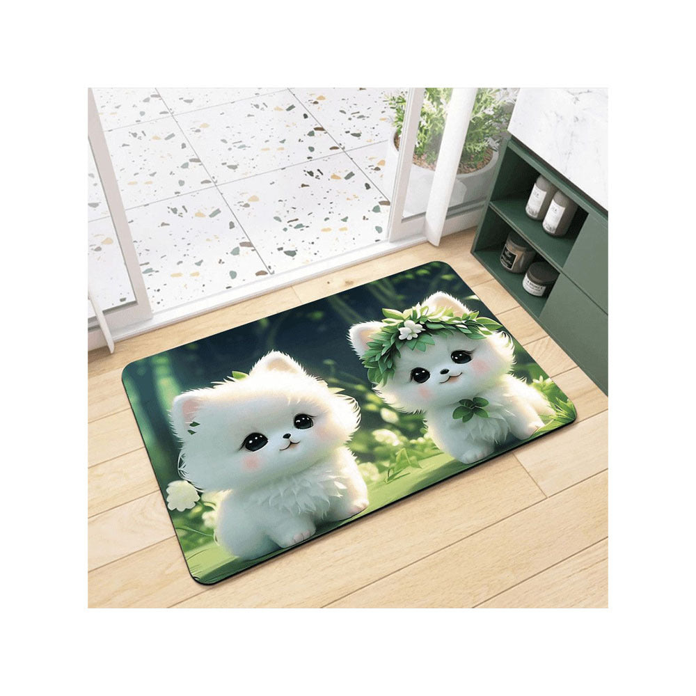 Adorabler Pomeranian-Themen Badezimmerteppich Brehn