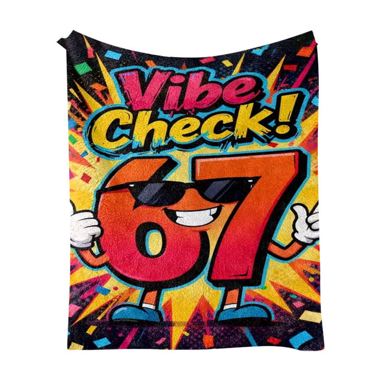 Verspielt Grafisches Fleece-Wurfdecke