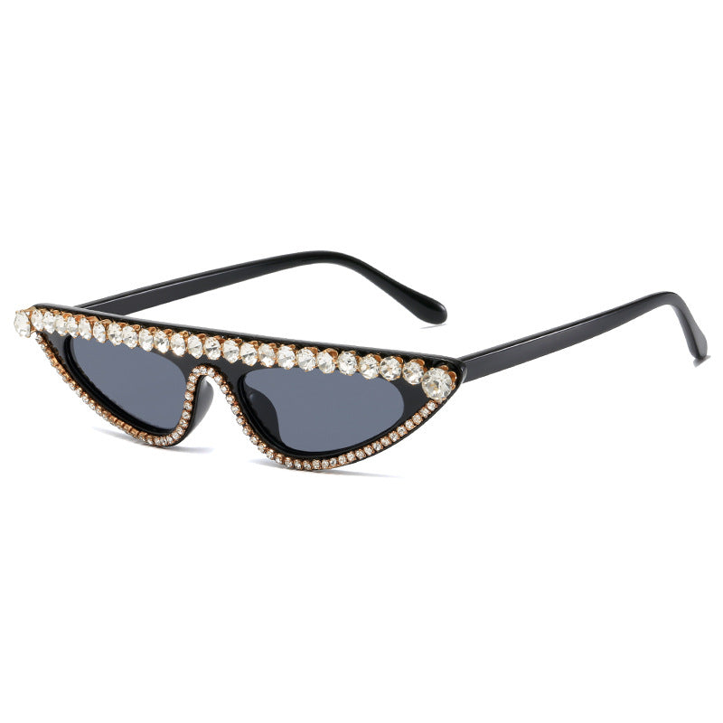 Damen Cat-Eye Sonnenbrille mit funkelndem Steinbesatz Brehn