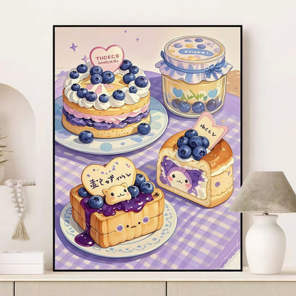 Fruchtiges Dessert-Themen-Leinwand-Kunstwerk Brehn