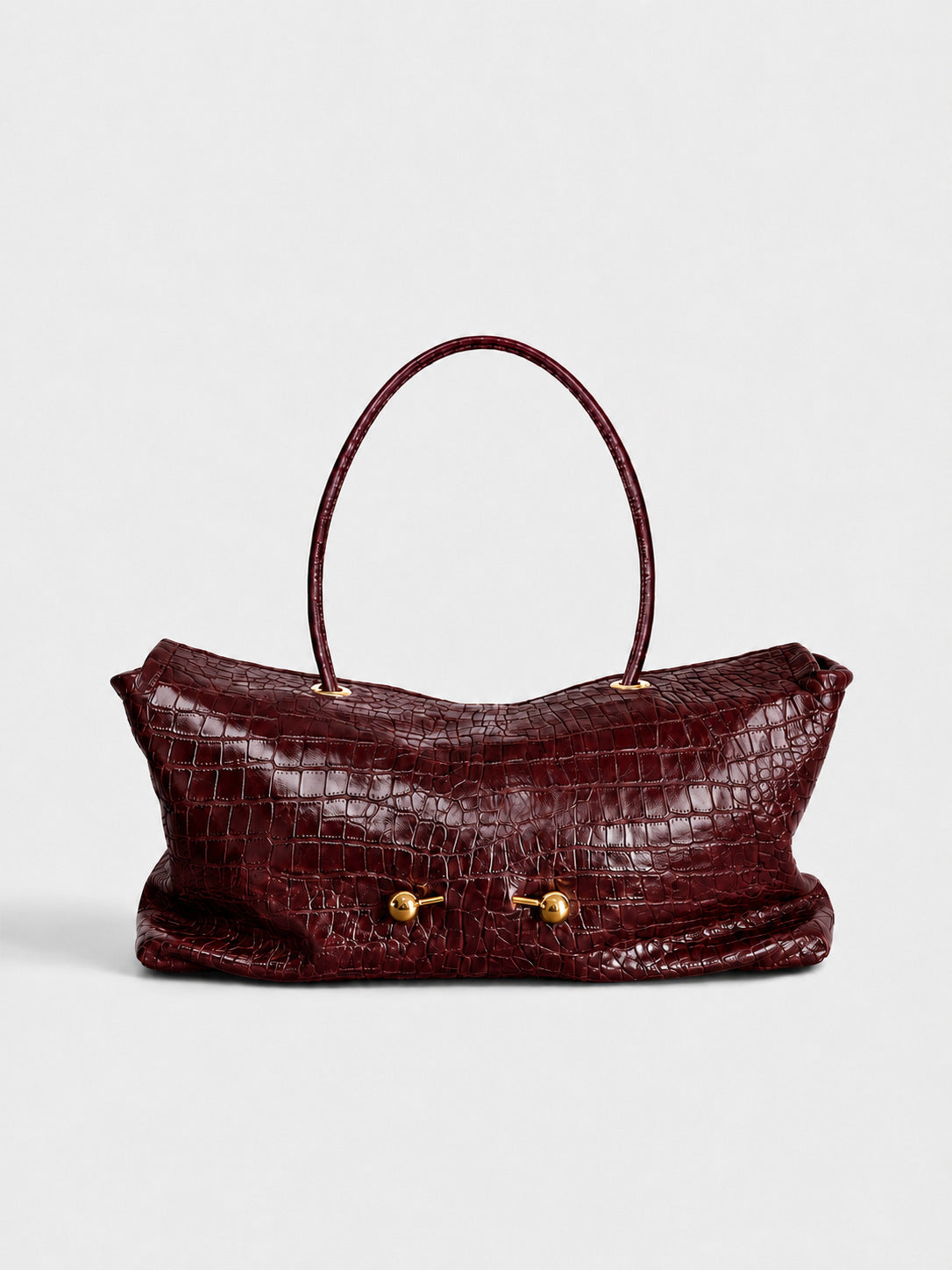Elegante Krokodil-Textur Schultertasche
