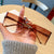Damen rechteckige Fashion-Sonnenbrille Brehn