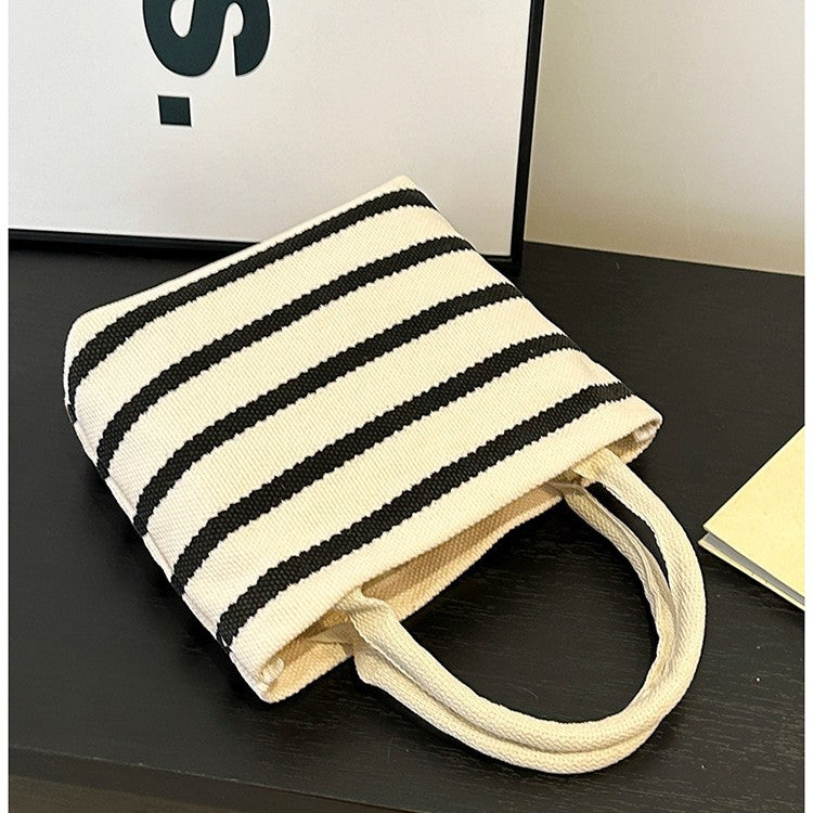 WoGestreifte Canvas Tote Bag Brehn