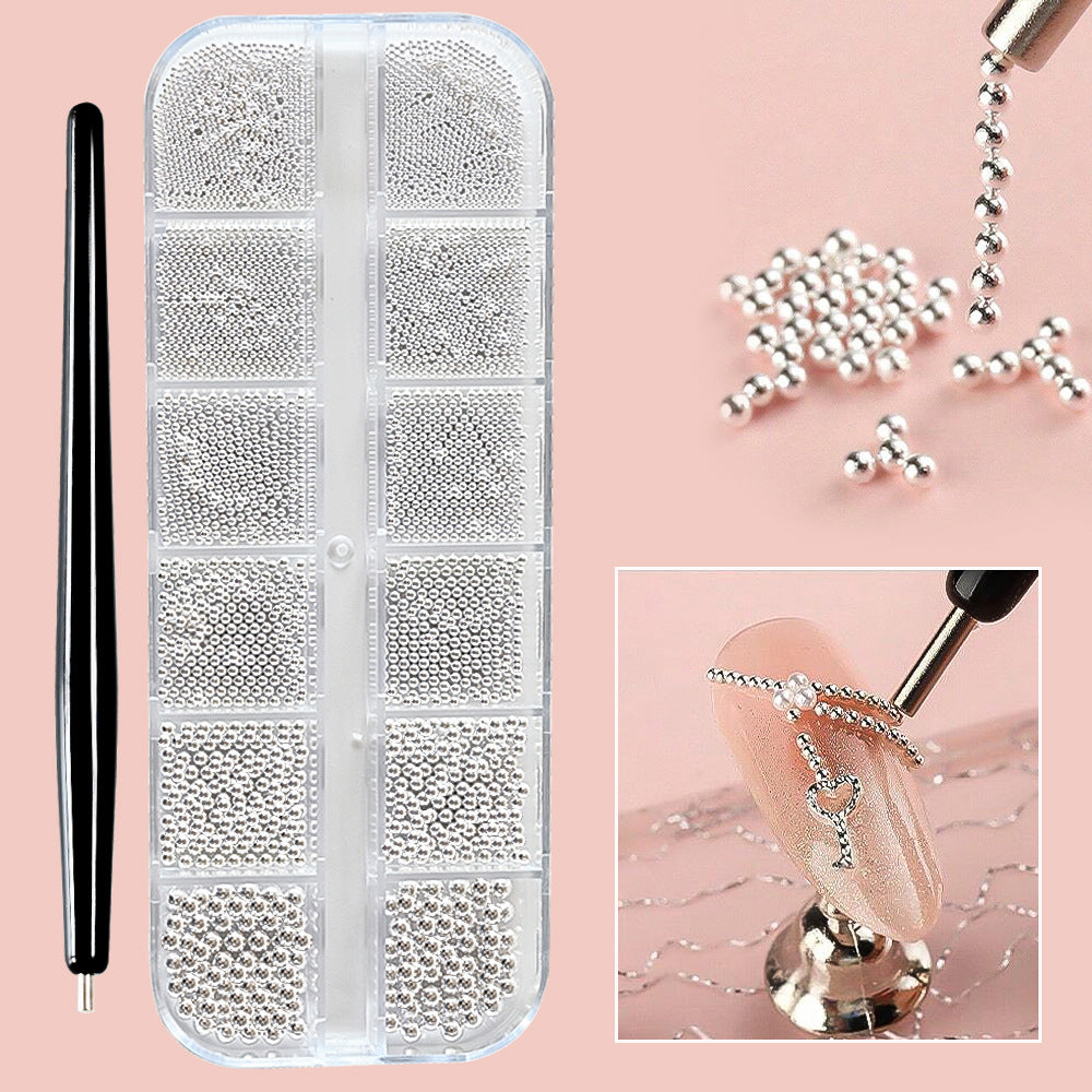 Dekorative Nail Art Perlen Set