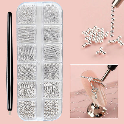 Dekorative Nail Art Perlen Set