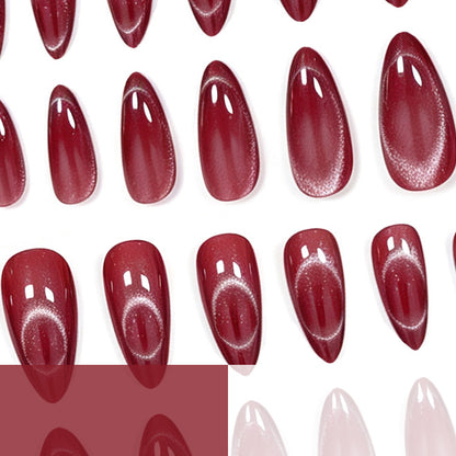 Glänzende mandelförmige Gel-Nagelvergrößerungen Brehn